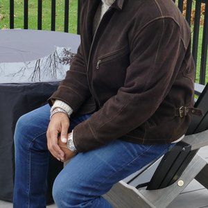 Mens Brown Suede Jacket